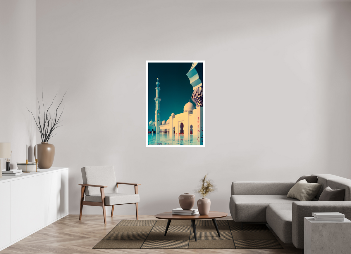 Sheikh Zayed Mosque, Abu Dhabi — Framed Stillness · Limited Edition