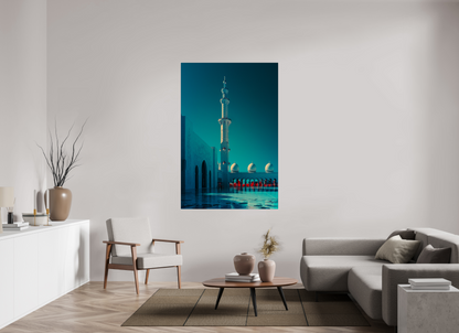 Sheikh Zayed Mosque, Abu Dhabi — Vertical Silence · Limited Edition