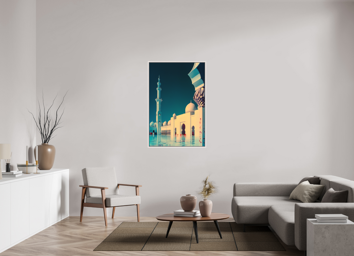 Sheikh Zayed Mosque, Abu Dhabi — Framed Stillness · Limited Edition