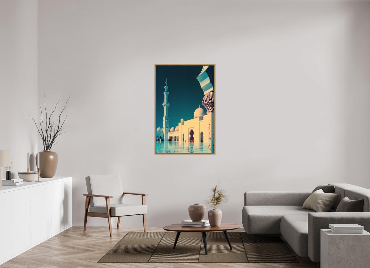 Sheikh Zayed Mosque, Abu Dhabi — Framed Stillness · Limited Edition