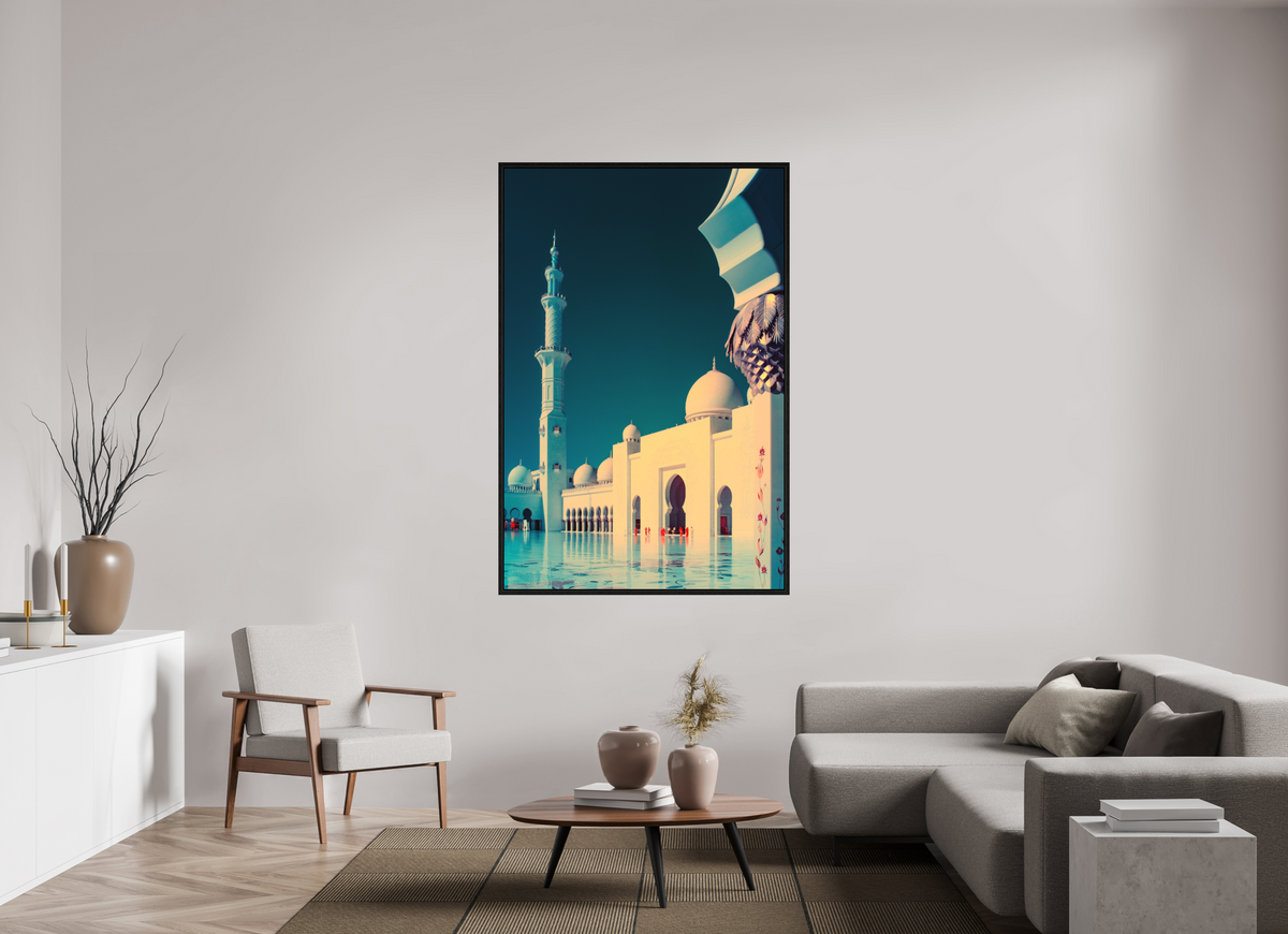 Sheikh Zayed Mosque, Abu Dhabi — Framed Stillness · Limited Edition