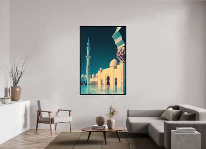 Sheikh Zayed Mosque, Abu Dhabi — Framed Stillness · Limited Edition