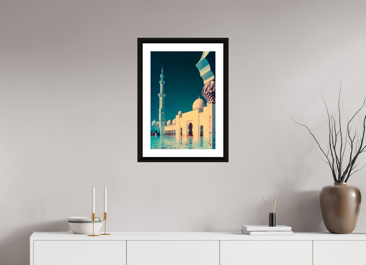 Sheikh Zayed Mosque, Abu Dhabi — Framed Stillness · Limited Edition