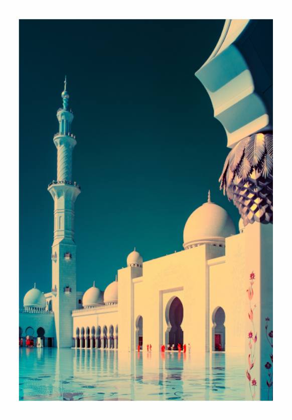 Sheikh Zayed Mosque, Abu Dhabi — Framed Stillness · Limited Edition