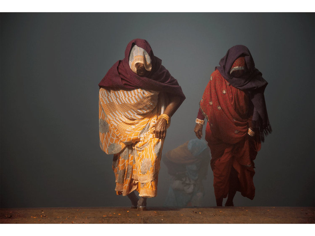 COMING BACK FROM YAMUNA RIVER, INDIA