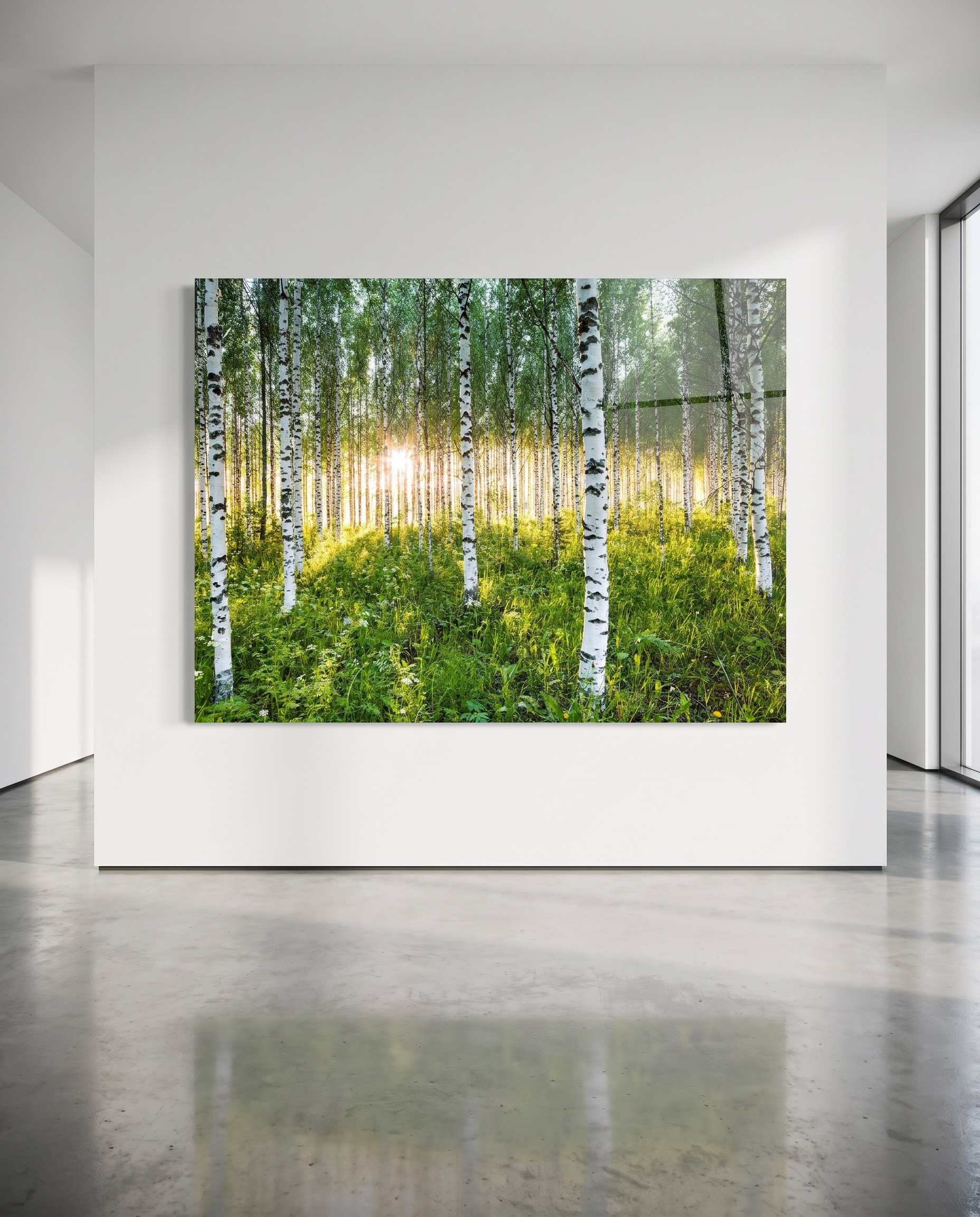Landscape and forest light as a large-format hanging